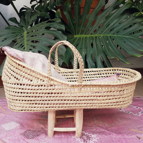 baby raffia bassinet