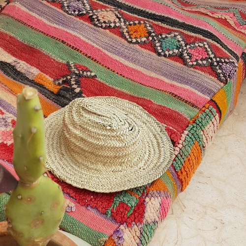 moroccan pouf sunset