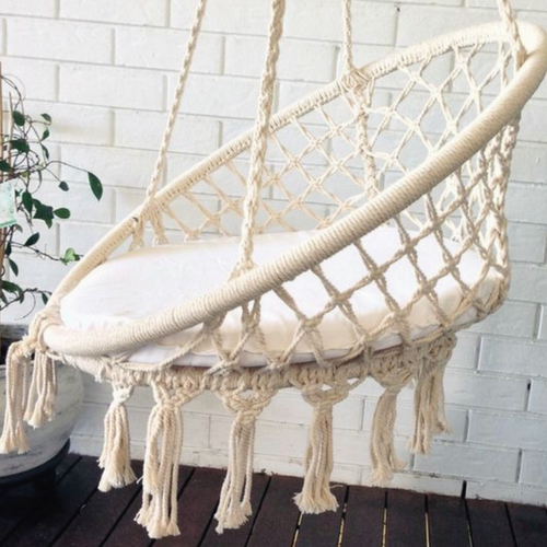 Crochet hanging chair best sale