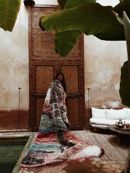 moroccan boucherouite rug haria