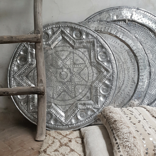 vintage moroccan tray 85 cm