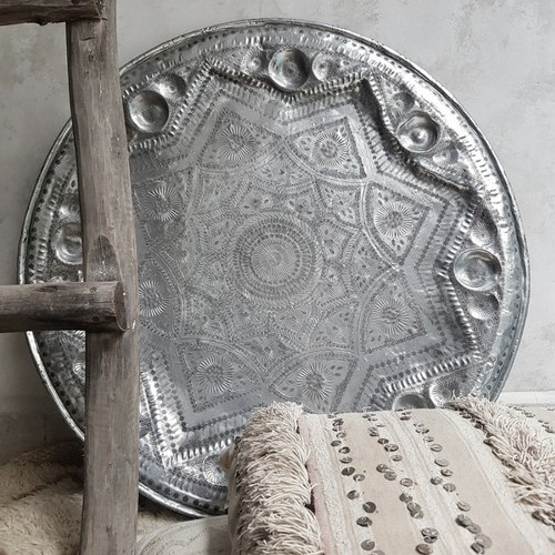 vintage moroccan tray 75 cm