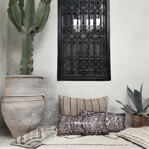 moroccan kilim pillow iris