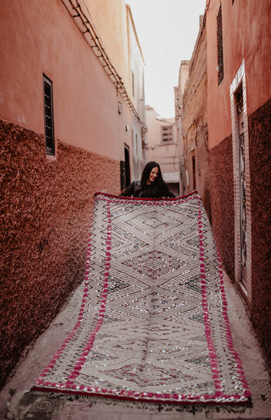moroccan kilim rug rose