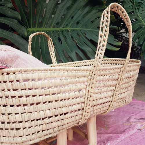 baby raffia bassinet