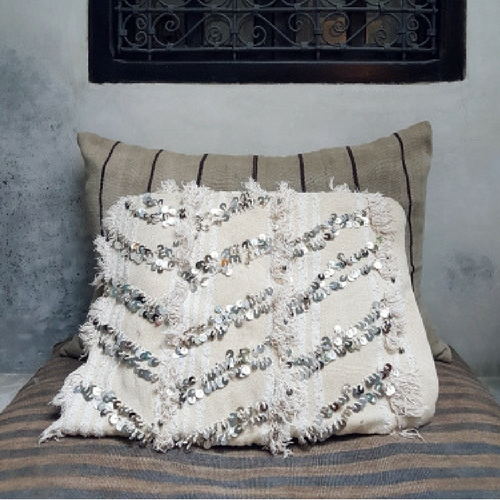 moroccan wedding blanket pillow banan 60x40 cm