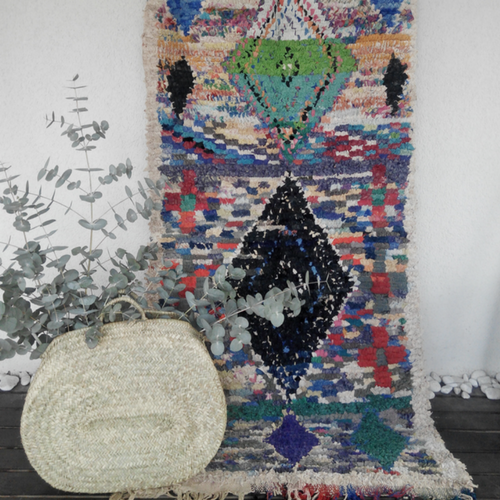 moroccan boucherouite rug mirage