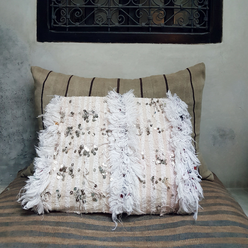 moroccan wedding blanket pillow anisa 49x41 cm