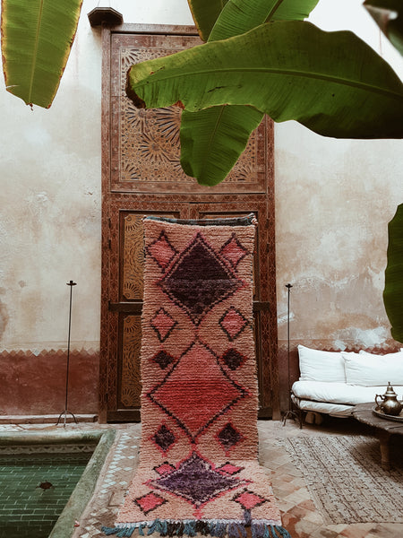 moroccan berber rug pink diamond