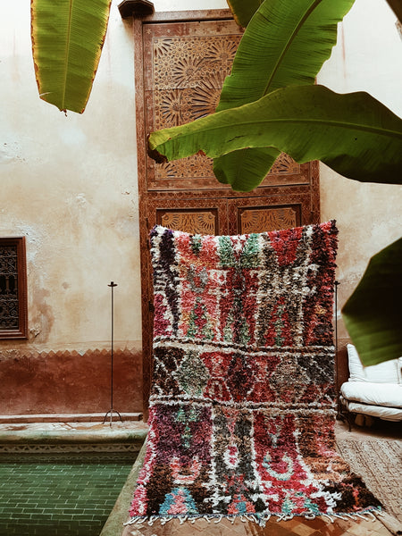 moroccan boucherouite rug zarifah