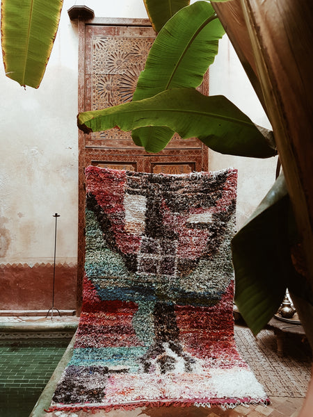 moroccan boucherouite rug haria