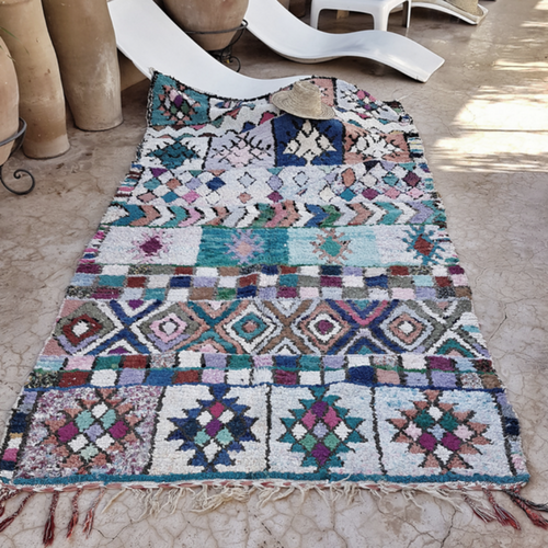 moroccan boucherouite rug chefchaouen