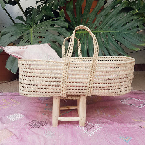 baby raffia bassinet