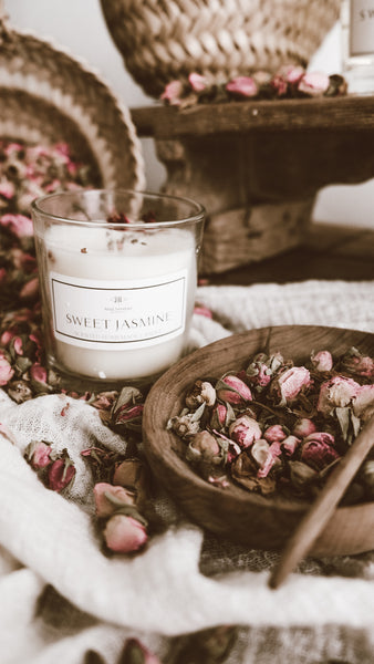 Sweet Jasmine home fragrance and candle - perfume hogar y vela perfumada